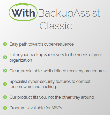 BackupAssist Classic