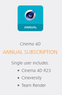 cinema 4d subscription price