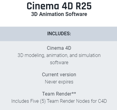 Maxon Cinema 4D R25 - Perpetual, Standalone