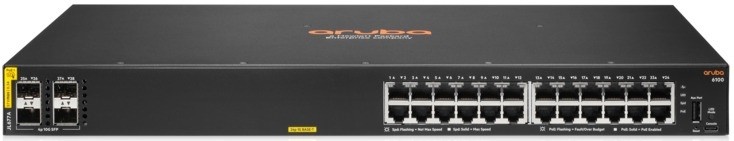 Aruba 6100 24G Class4 PoE 4SFP+ 370W Switch