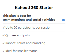 Kahoot! 360 Starter 