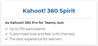 Kahoot! 360 Spirit for Teams