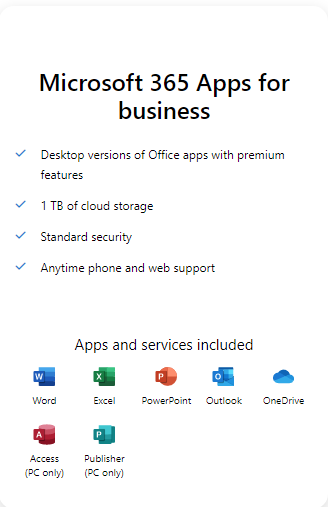 Microsoft 365 Apps for business