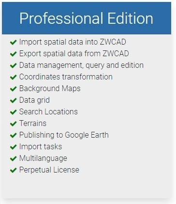 Spatial Manager for ZWCAD, Professional 