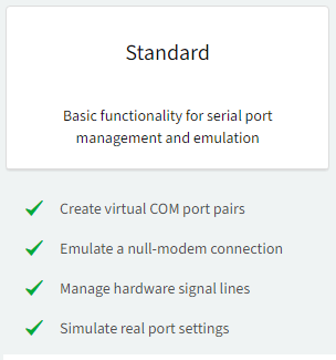 Virtual Serial Port Driver Standard