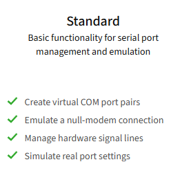 Virtual Serial Port Driver Standard