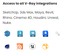 V-Ray Enterprise (Floating license), Annual Subscription, (Minimum order 5 seats, price is per seat)