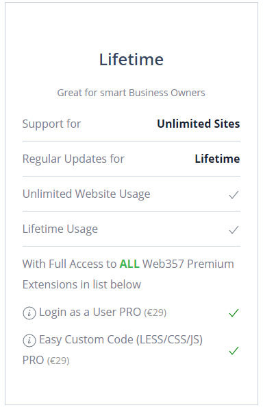 WordPress plugins - Lifetime