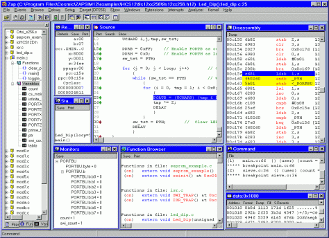 ZAP STM8 Simulator Debugger
